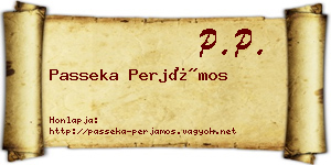 Passeka Perjámos névjegykártya